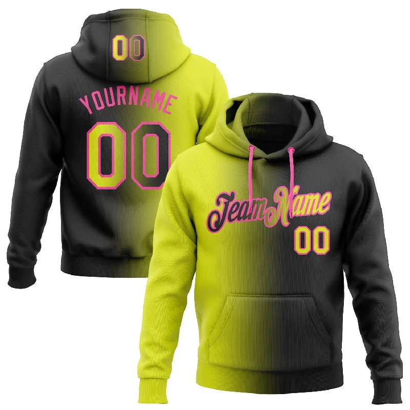 Custom Stitched Black Neon Yellow-Pink Gradient Fashion Sports Pullover Sweatshirt Hoodie Modern Men's Tech Custom Stitched Black Neon Yellow-Pink Gradient Fashion Sports Pullover Sweatshirt Hoodie Modern Men's Tech