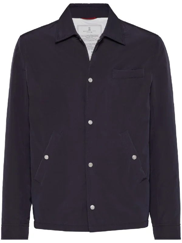 Brunello Cucinelli Men's Jackets blue Hip Men's Retro