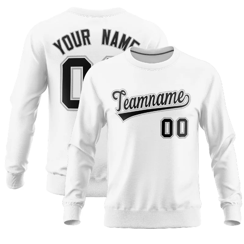 Custom White Classic Style Personalized Uniform Pullover Hoodie Refined Men's Hand