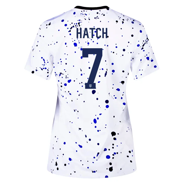 Nike Womens United States Ashley Hatch 4 Star Home Jersey 23/24 w/ 2019 World Cup Champion Patch (White/Loyal Blue) Athletic Men's High Nike Womens United States Ashley Hatch 4 Star Home Jersey 23/24 w/ 2019 World Cup Champion Patch (White/Loyal Blue) Athletic Men's High