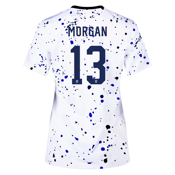 Nike Womens United States Alex Morgan 4 Star Home Jersey 23/24 w/ 2019 World Cup Champion Patch (White/Loyal Blue) Preppy Men's College Nike Womens United States Alex Morgan 4 Star Home Jersey 23/24 w/ 2019 World Cup Champion Patch (White/Loyal Blue) Preppy Men's College