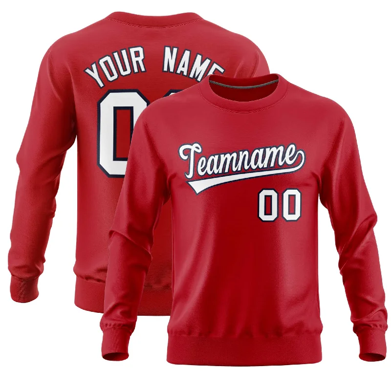 Custom Red Classic Style Personalized Uniform Pullover Hoodie Trendy Men's Bucket