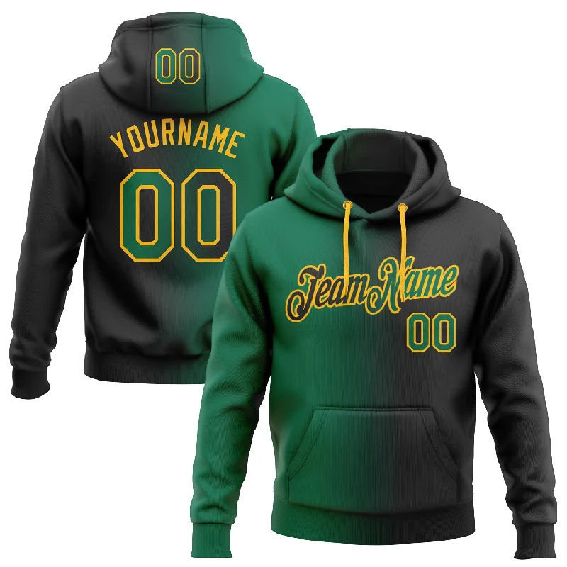 Custom Stitched Black Kelly Green-Gold Gradient Fashion Sports Pullover Sweatshirt Hoodie Sophisticated Men's French Custom Stitched Black Kelly Green-Gold Gradient Fashion Sports Pullover Sweatshirt Hoodie Sophisticated Men's French
