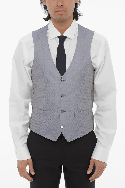 Corneliani Silk Cerim.academy Waistcoat With Back Adjuster Practical Men's Quick
