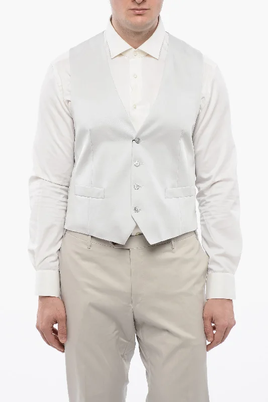 Corneliani Cc Collection Wool Blend Cerim.reward Waistcoat With Back Ad Traditional Men's Wool Corneliani Cc Collection Wool Blend Cerim.reward Waistcoat With Back Ad Traditional Men's Wool