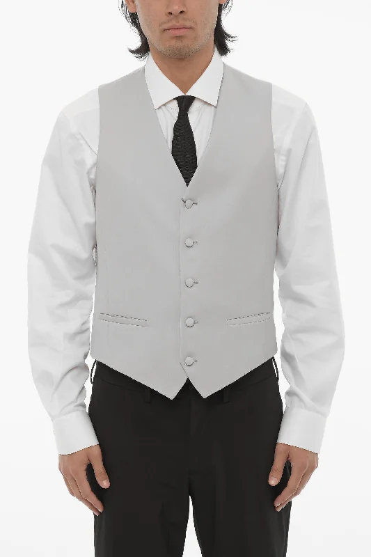 Corneliani Cc Collection Virgin Wool Cerim.reset Waistcoat With Jetted Dynamic Men's Moto Corneliani Cc Collection Virgin Wool Cerim.reset Waistcoat With Jetted Dynamic Men's Moto