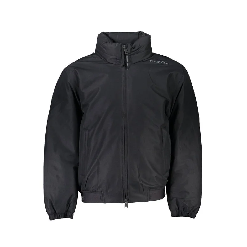 Calvin Klein  Polyester Men's Jacket Cool Men's Distressed