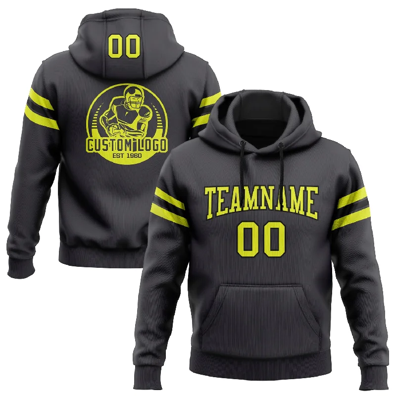 Custom Stitched Steel Gray Neon Yellow-Black Football Pullover Sweatshirt Hoodie Relaxed Men's Beach Custom Stitched Steel Gray Neon Yellow-Black Football Pullover Sweatshirt Hoodie Relaxed Men's Beach
