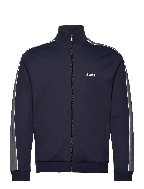 Men's Tracksuit Jacket In Dark Blue Artistic Men's Hand
