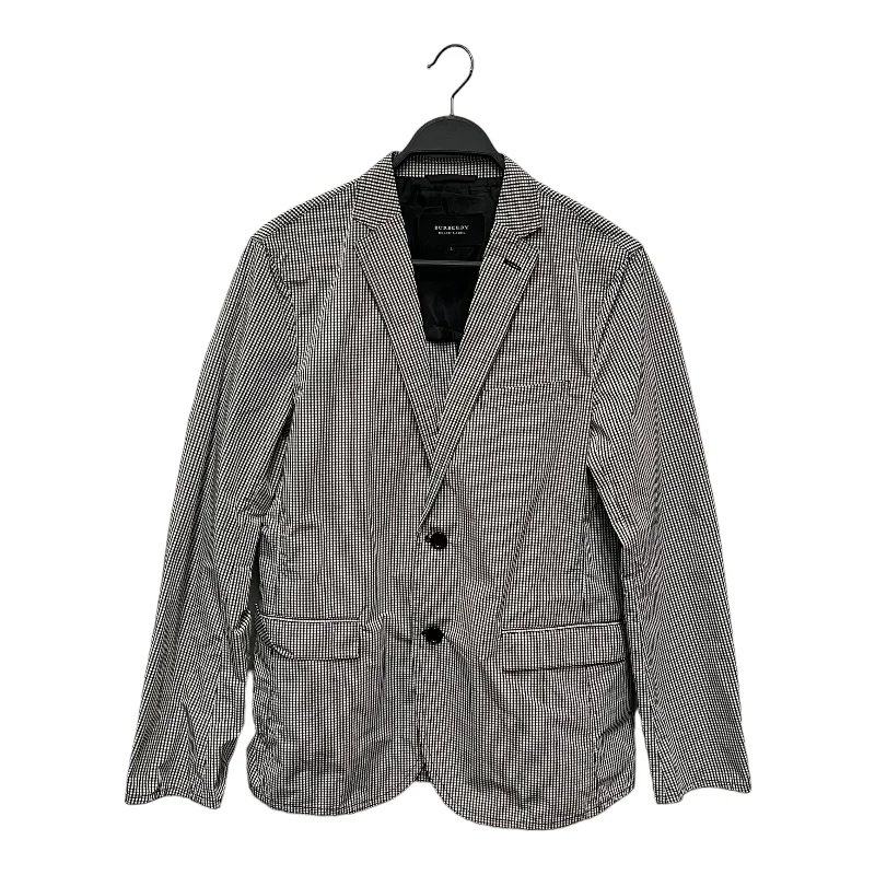 BURBERRY BLACK LABEL/Tailored Jkt/L/Black/Polyester/Gingham Check/BMP13-212-05/BMP13-212-05 Streetwear Style BURBERRY BLACK LABEL/Tailored Jkt/L/Black/Polyester/Gingham Check/BMP13-212-05/BMP13-212-05 Streetwear Style