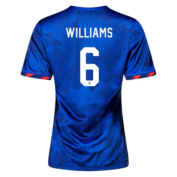 Nike Womens United States Lynn Williams 4 Star Away Jersey 23/24 w/ 2019 World Cup Champion Patch (Hyper Royal/Loyal Blue) Laid Nike Womens United States Lynn Williams 4 Star Away Jersey 23/24 w/ 2019 World Cup Champion Patch (Hyper Royal/Loyal Blue) Laid