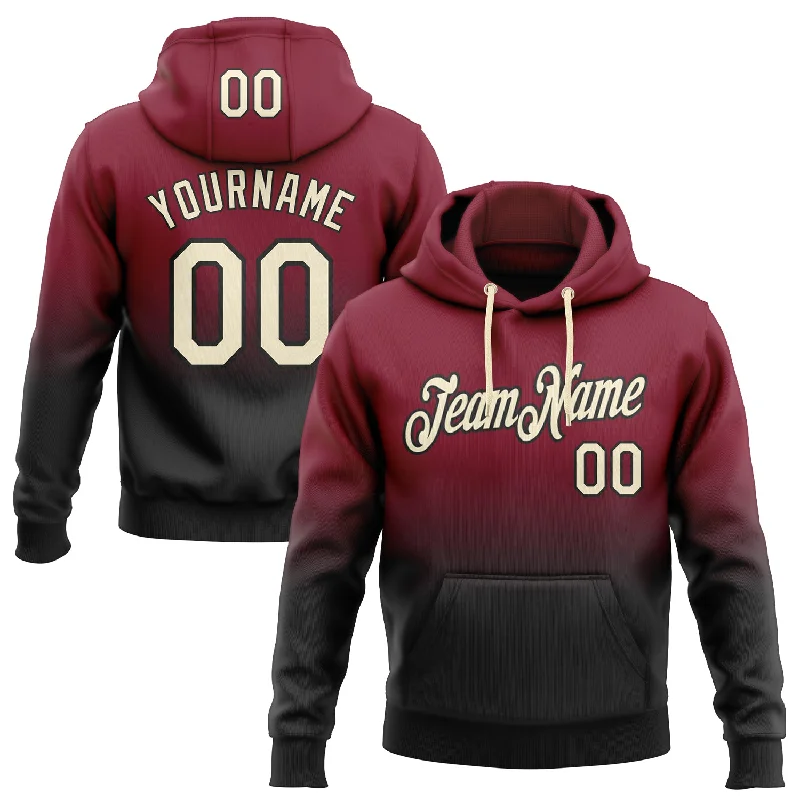 Custom Stitched Crimson Cream-Black Fade Fashion Sports Pullover Sweatshirt Hoodie Sharp Men's Italian Custom Stitched Crimson Cream-Black Fade Fashion Sports Pullover Sweatshirt Hoodie Sharp Men's Italian