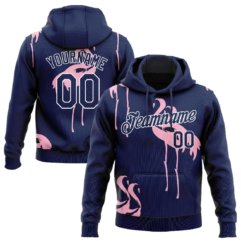 Custom Stitched Navy-White 3D Pattern Design Flamingo Sports Pullover Sweatshirt Hoodie Lumberjack Custom Stitched Navy-White 3D Pattern Design Flamingo Sports Pullover Sweatshirt Hoodie Lumberjack