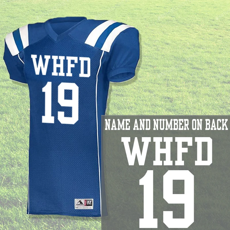 Custom Firefighter Augusta T-Form Football Jersey W/ Front Number - 9580 - CAD Sleek Men's Metallic Custom Firefighter Augusta T-Form Football Jersey W/ Front Number - 9580 - CAD Sleek Men's Metallic