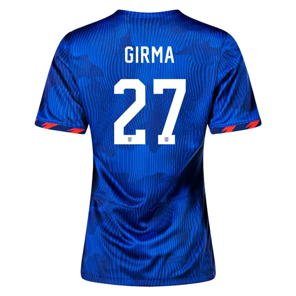 Nike Womens United States Naomi Girma 4 Star Away Jersey 23/24 w/ 2019 World Cup Champion Patch (Hyper Royal/Loyal Blue) Artistic Men's Hand Nike Womens United States Naomi Girma 4 Star Away Jersey 23/24 w/ 2019 World Cup Champion Patch (Hyper Royal/Loyal Blue) Artistic Men's Hand