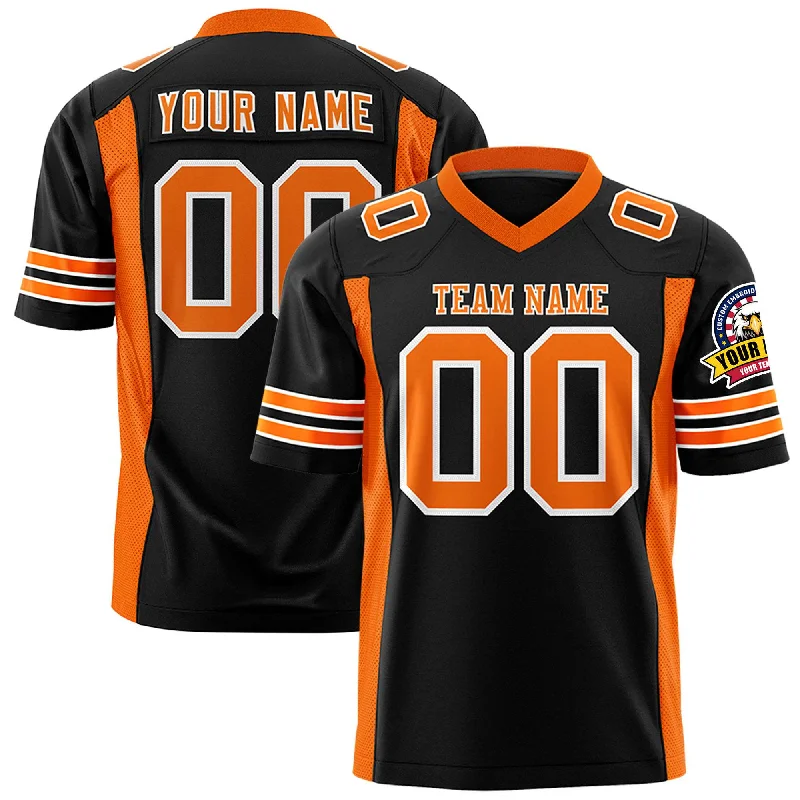 Custom Black Orange Personalized Insert Color Design Authentic Football Jersey Practical Men's Multi Custom Black Orange Personalized Insert Color Design Authentic Football Jersey Practical Men's Multi