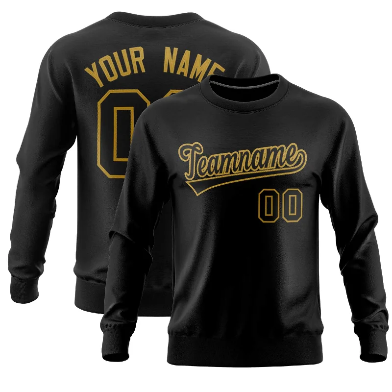 Custom Black Classic Style Personalized Uniform Pullover Hoodie Refined Men's European