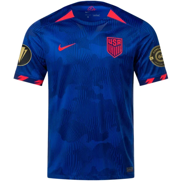 Nike Mens United States Away Jersey w/ Gold Cup Patches 23/24 (Hyper Royal/Loyal Blue) Bold Men's Statement Nike Mens United States Away Jersey w/ Gold Cup Patches 23/24 (Hyper Royal/Loyal Blue) Bold Men's Statement