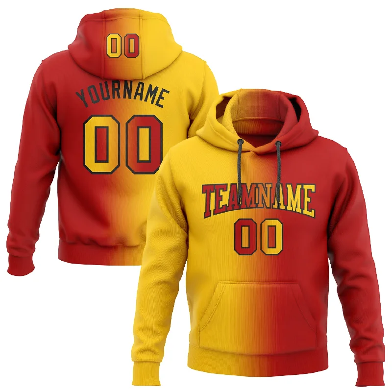Custom Stitched Red Yellow-Black Gradient Fashion Sports Pullover Sweatshirt Hoodie Minimalist Men's Casual Custom Stitched Red Yellow-Black Gradient Fashion Sports Pullover Sweatshirt Hoodie Minimalist Men's Casual