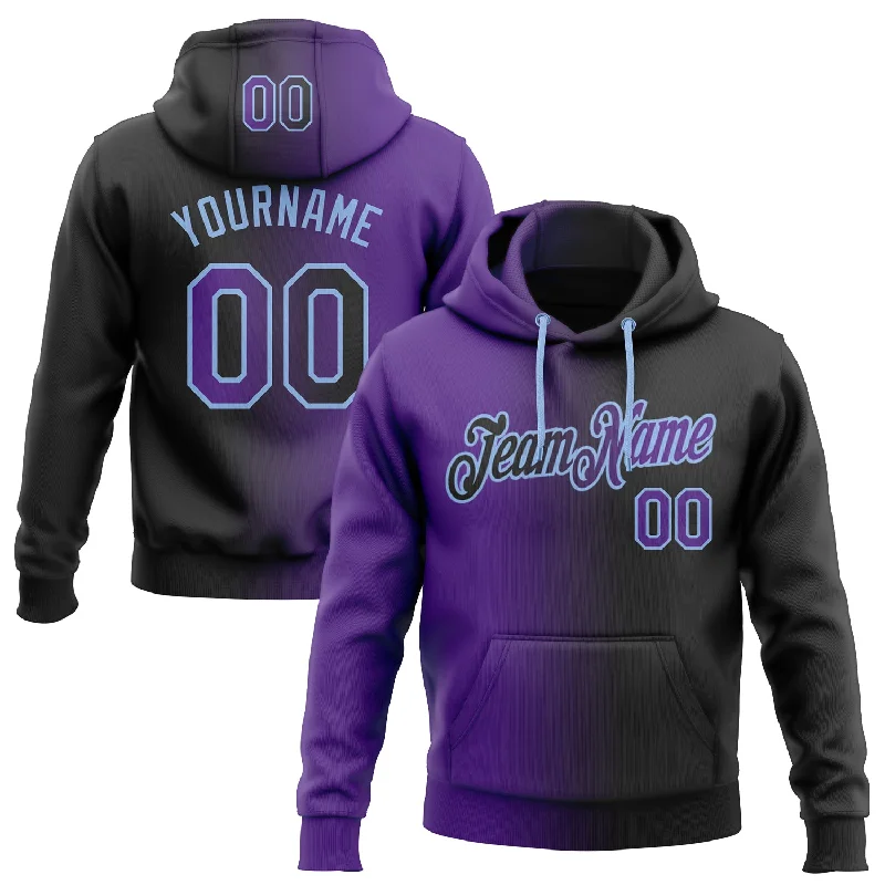 Custom Stitched Black Purple-Light Blue Gradient Fashion Sports Pullover Sweatshirt Hoodie Street Custom Stitched Black Purple-Light Blue Gradient Fashion Sports Pullover Sweatshirt Hoodie Street