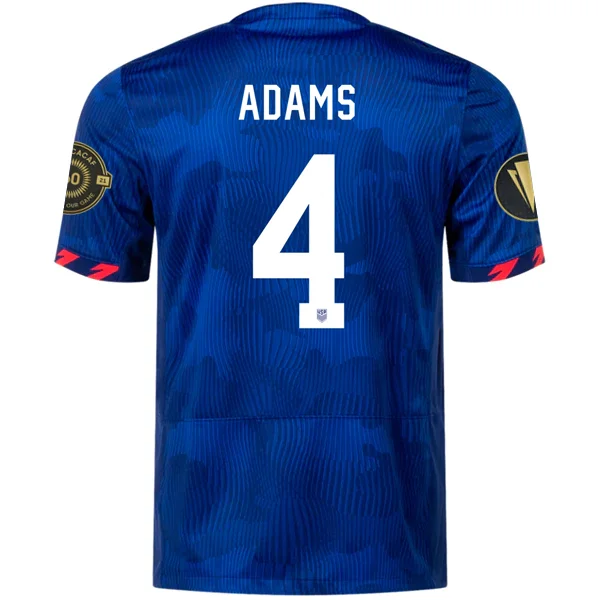 Nike Mens United States Tyler Adams Away Jersey w/ Gold Cup Patches 23/24 (Hyper Royal/Loyal Blue) Sleek Men's Contemporary Nike Mens United States Tyler Adams Away Jersey w/ Gold Cup Patches 23/24 (Hyper Royal/Loyal Blue) Sleek Men's Contemporary