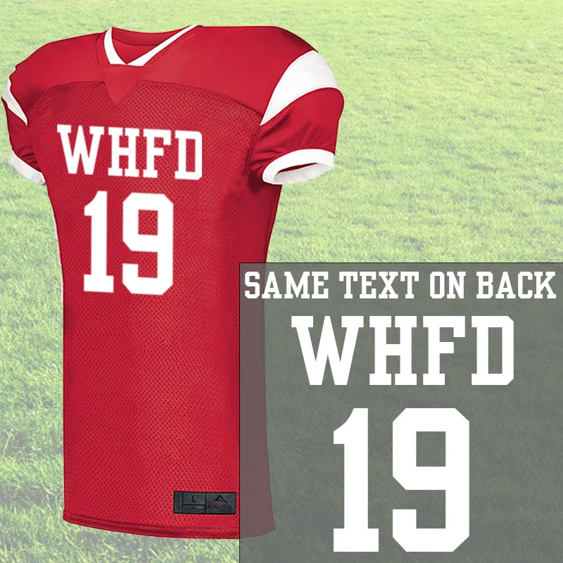 Custom Firefighter Augusta Football Jersey W/ Number - 9582 - CAD Refined Men's European