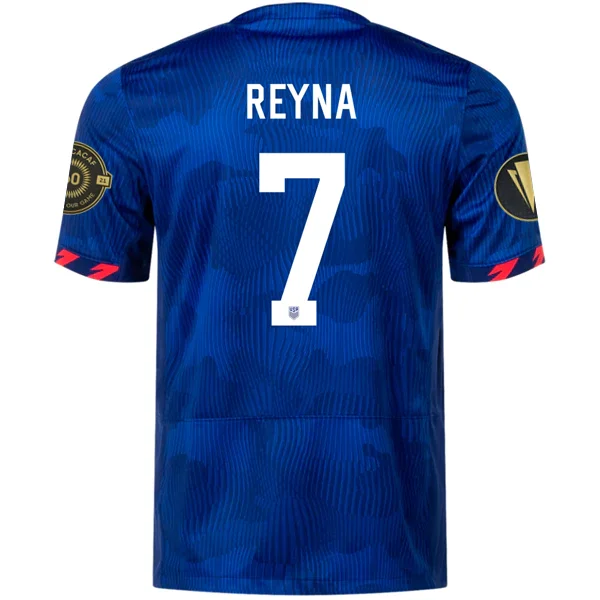 Nike Mens United States Gio Reyna Away Jersey w/ Gold Cup Patches 23/24 (Hyper Royal/Loyal Blue) Gym Nike Mens United States Gio Reyna Away Jersey w/ Gold Cup Patches 23/24 (Hyper Royal/Loyal Blue) Gym