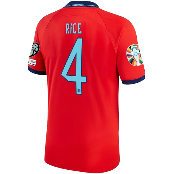 Nike England Declan Rice Away Jersey 22/23 w/ Euro Qualifier Patches (Challenge Red/Blue Void) Luxurious Men's High Nike England Declan Rice Away Jersey 22/23 w/ Euro Qualifier Patches (Challenge Red/Blue Void) Luxurious Men's High