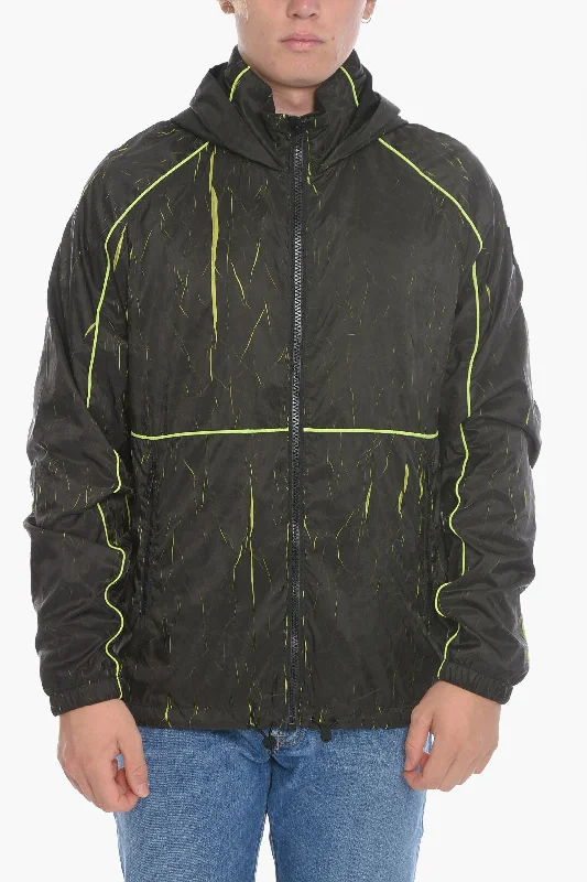 Moose Knuckles DAVENPORT Turtleneck Windbreaker Jacket with Striped Detail Bold Men's Animal