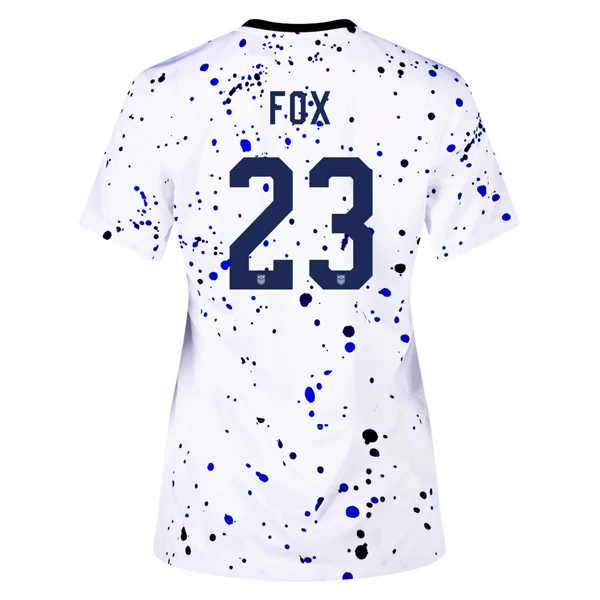 Nike Womens United States Emily Fox 4 Star Home Jersey 23/24 w/ 2019 World Cup Champion Patch (White/Loyal Blue) Modern Men's Nike Womens United States Emily Fox 4 Star Home Jersey 23/24 w/ 2019 World Cup Champion Patch (White/Loyal Blue) Modern Men's