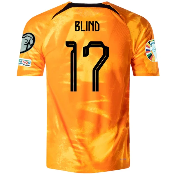 Nike Netherlands Daley Blind Home Match Authentic Jersey w/ Euro Qualifying Patches 22/23 (Laser Orange/Black) Elegant Men's Cashmere Nike Netherlands Daley Blind Home Match Authentic Jersey w/ Euro Qualifying Patches 22/23 (Laser Orange/Black) Elegant Men's Cashmere
