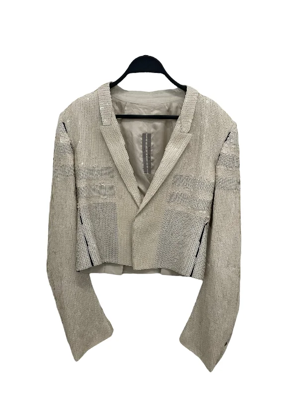 Rick Owens///Jacket/44/Iridescent /Polyester/CRM/// Dapper Men's 1920S