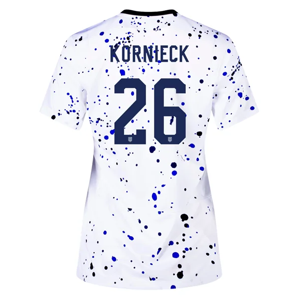 Nike Womens United States Taylor Kornieck 4 Star Home Jersey 23/24 w/ 2019 World Cup Champion Patch (White/Loyal Blue) Preppy Men's College Nike Womens United States Taylor Kornieck 4 Star Home Jersey 23/24 w/ 2019 World Cup Champion Patch (White/Loyal Blue) Preppy Men's College