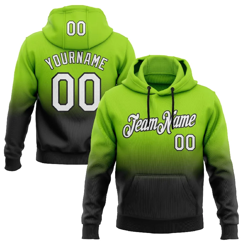 Custom Stitched Neon Green White-Black Fade Fashion Sports Pullover Sweatshirt Hoodie Edgy Men's Punk Custom Stitched Neon Green White-Black Fade Fashion Sports Pullover Sweatshirt Hoodie Edgy Men's Punk