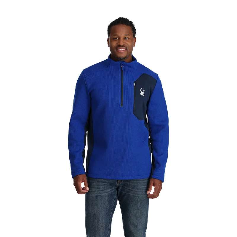 Mens Bandit Half Zip - Electric Blue Edgy Men's Punk