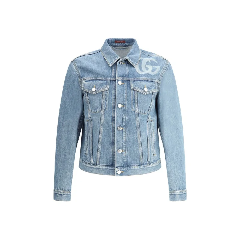 Gucci Double G blue Men's Jacket Artistic Men's Hand