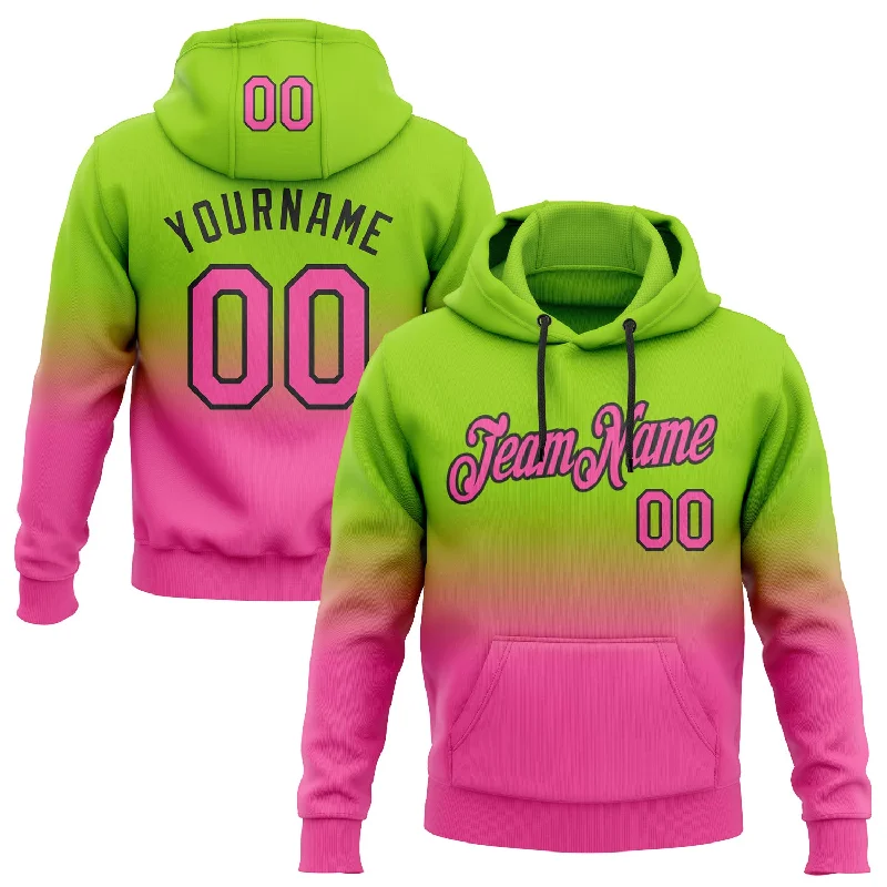 Custom Stitched Neon Green Pink-Black Fade Fashion Sports Pullover Sweatshirt Hoodie Cozy Men's Winter Custom Stitched Neon Green Pink-Black Fade Fashion Sports Pullover Sweatshirt Hoodie Cozy Men's Winter