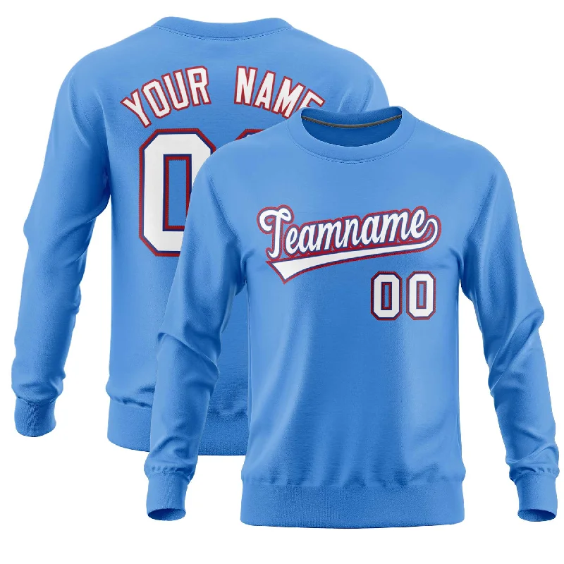Custom Powder Blue Classic Style Personalized Uniform Pullover Hoodie British Gentleman Style Custom Powder Blue Classic Style Personalized Uniform Pullover Hoodie British Gentleman Style
