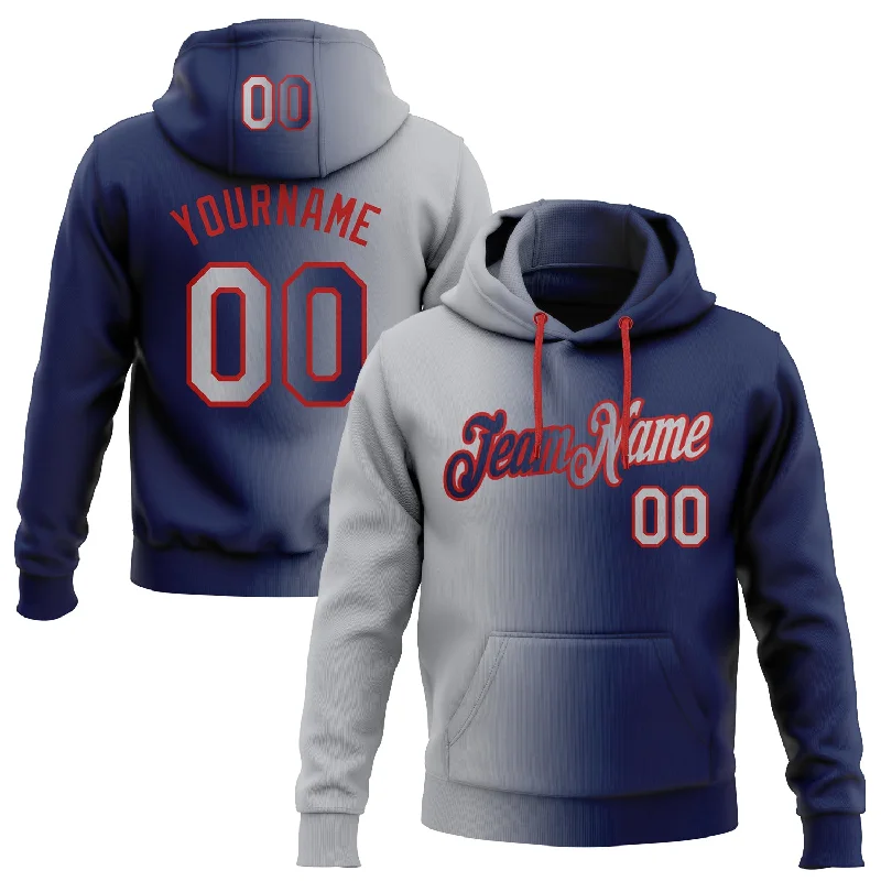 Custom Stitched Navy Gray-Red Gradient Fashion Sports Pullover Sweatshirt Hoodie Dapper Men's Bow Custom Stitched Navy Gray-Red Gradient Fashion Sports Pullover Sweatshirt Hoodie Dapper Men's Bow