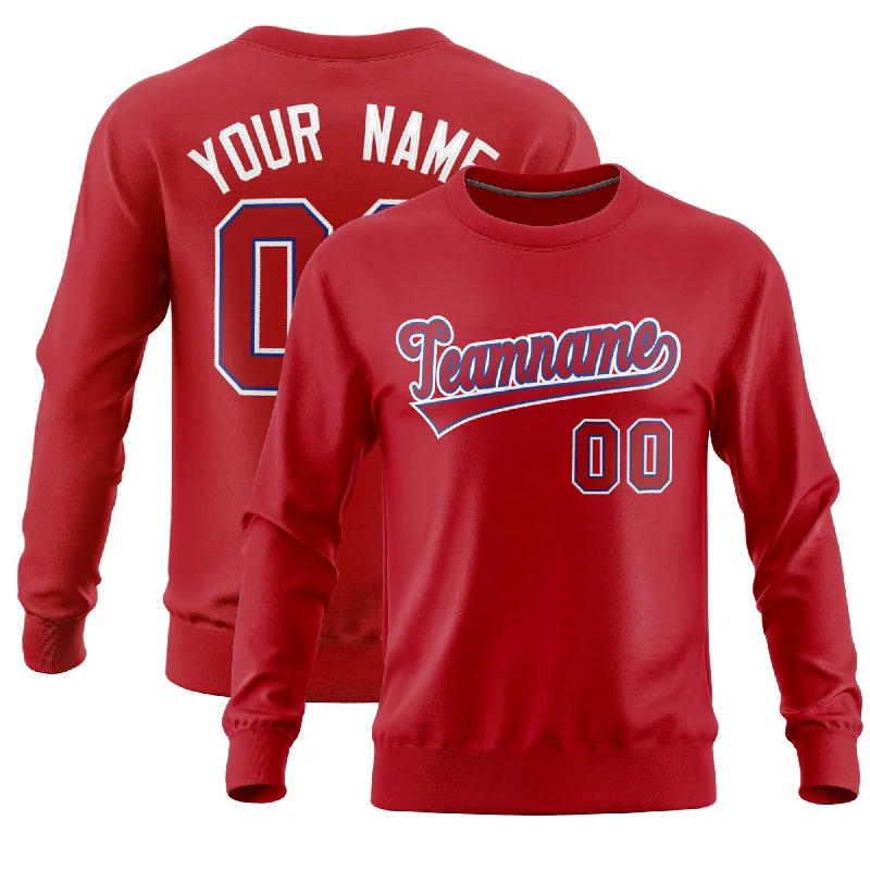 Custom Red Classic Style Personalized Uniform Pullover Hoodie Dynamic Men's Glow