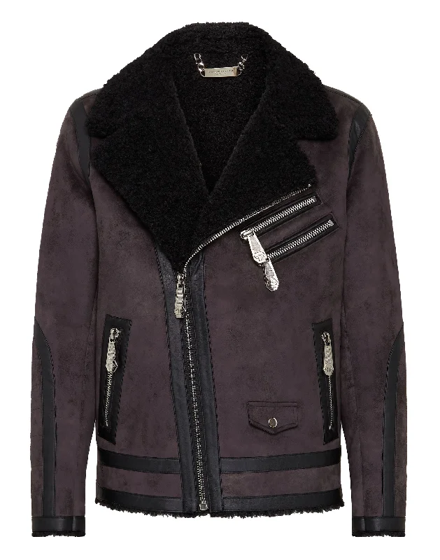 Biker Jacket Iconic Plein Trendy Men's Bucket