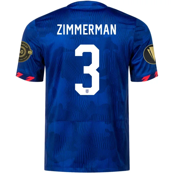 Nike Mens United States Zimmerman Away Jersey w/ Gold Cup Patches 23/24 (Hyper Royal/Loyal Blue) Dynamic Men's Moto Nike Mens United States Zimmerman Away Jersey w/ Gold Cup Patches 23/24 (Hyper Royal/Loyal Blue) Dynamic Men's Moto