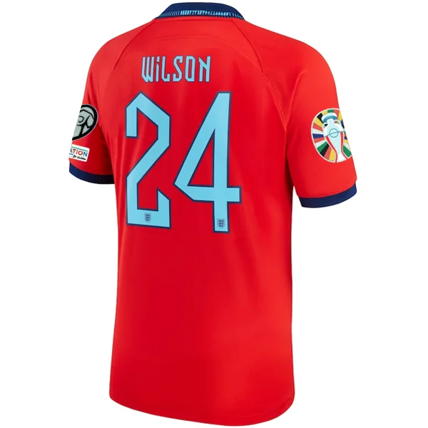 Nike England Callum Wilson Away Jersey 22/23 w/ Euro Qualifier Patches (Challenge Red/Blue Void) Artistic Men's Hand Nike England Callum Wilson Away Jersey 22/23 w/ Euro Qualifier Patches (Challenge Red/Blue Void) Artistic Men's Hand