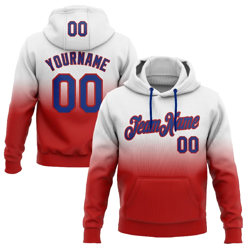 Custom Stitched White Royal-Red Fade Fashion Sports Pullover Sweatshirt Hoodie Stylish Men's Neon Custom Stitched White Royal-Red Fade Fashion Sports Pullover Sweatshirt Hoodie Stylish Men's Neon