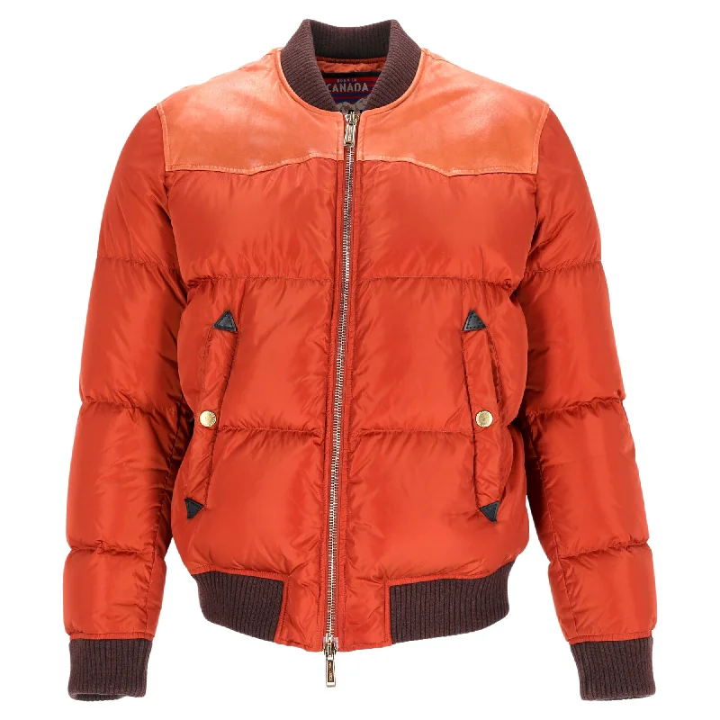 Dsquared2 Bomber Jacket in Orange Nylon Sophisticated Men's French