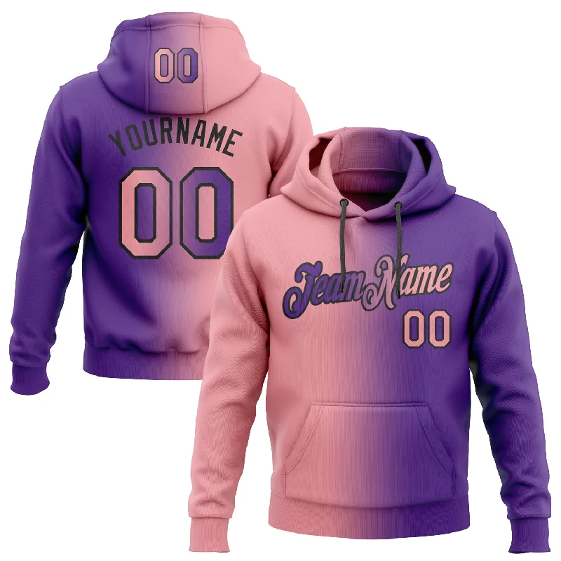 Custom Stitched Purple Medium Pink-Black Gradient Fashion Sports Pullover Sweatshirt Hoodie Cclassic Men's Tweed Custom Stitched Purple Medium Pink-Black Gradient Fashion Sports Pullover Sweatshirt Hoodie Cclassic Men's Tweed