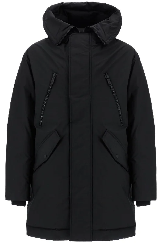 Dsqua2 Men's  Techno Down Polyester Parka With Hood Casual Men's Loose