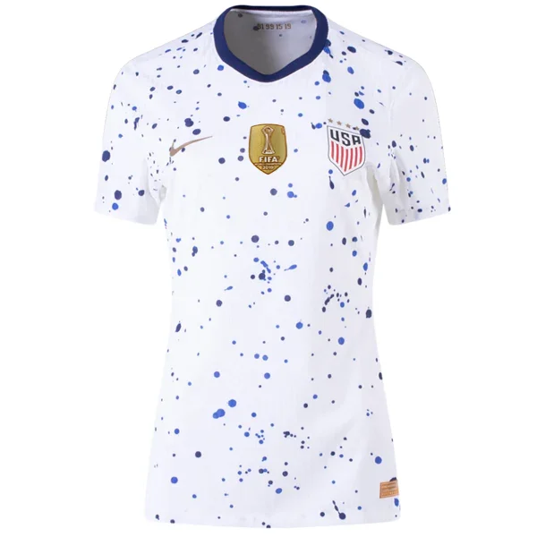 Nike Womens United States 4 Star Authentic Match Home Jersey 23/24 w/ 2019 World Cup Champions Patch (White/Loyal Blue) Elegant Men's Formal Nike Womens United States 4 Star Authentic Match Home Jersey 23/24 w/ 2019 World Cup Champions Patch (White/Loyal Blue) Elegant Men's Formal