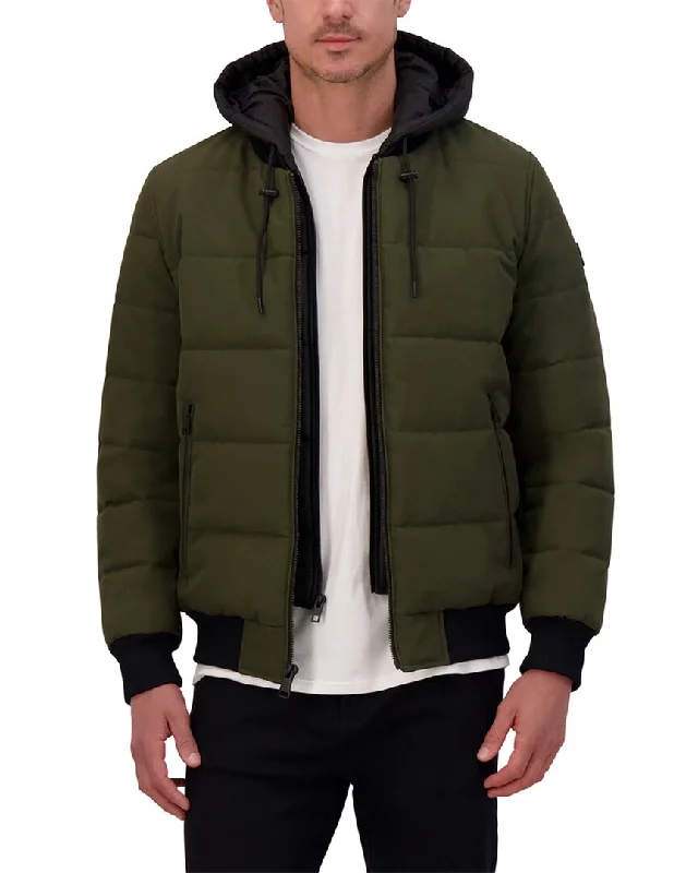Kenneth Cole Oxford Hooded Bomber Jacket Dapper Men's Bow