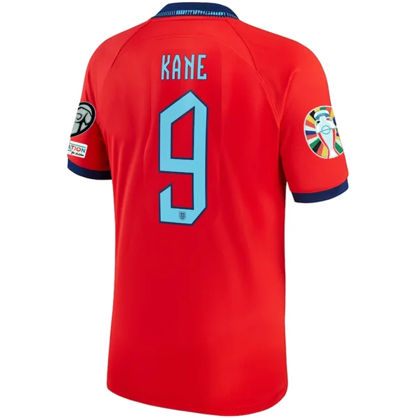 Nike England Harry Kane Away Jersey 22/23 w/ Euro Qualifier Patches (Challenge Red/Blue Void) Hip Men's Urban Nike England Harry Kane Away Jersey 22/23 w/ Euro Qualifier Patches (Challenge Red/Blue Void) Hip Men's Urban